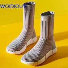 Handmade Respirável Oxfords Tênis de Boot para As Mulheres Mid-calf botas mujer tenis Sapatos Casuais Mulheres botas femininas de inverno