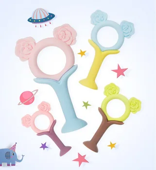 

DHL 200pcs Flowers Baby Teether Silicone Teething Pacifier Safe Silicone Teething Dental Baby Care