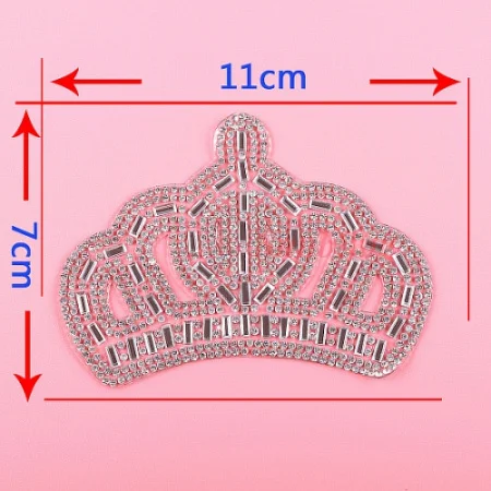 Акция новые дизайнерские нашивки Горячая аппликация стразы из стеклопластика исправленное железо-на накладка аксессуар Корона узор ручной работы DIY патчи - Цвет: Style 4