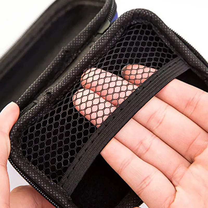 Earpiece Zipper Hard Headphone Case Portable Earbuds Pouch box EVA Leather Earphone Storage Bag Protective USB Cable Organizer (3)