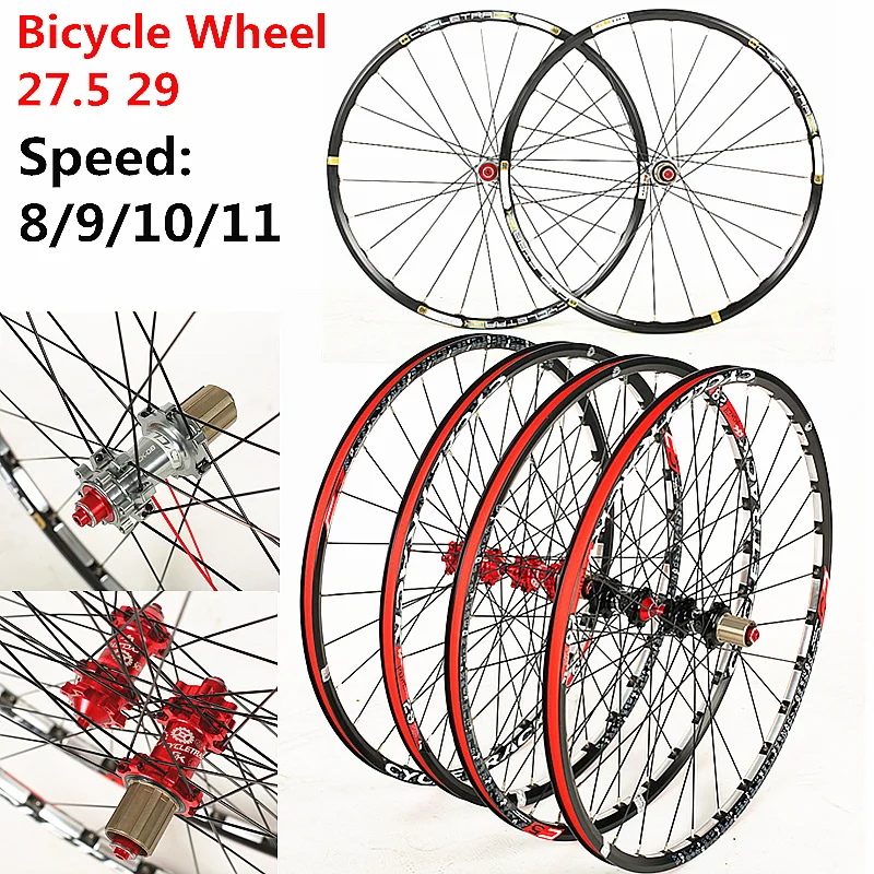 Bicycle Wheel 27.5/29 inch MTB 24&38 Holes 6061 aluminum alloy CNC Disc brake wheels 4 bearing 8/9/10/11 Speed Bicycle Parts