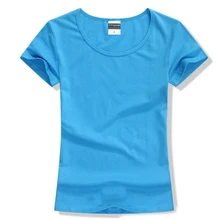 Brand New fashion women Shirt brand tee Blouse Short Sleeve Cotton tops for women clothing solid O-neck Shirt