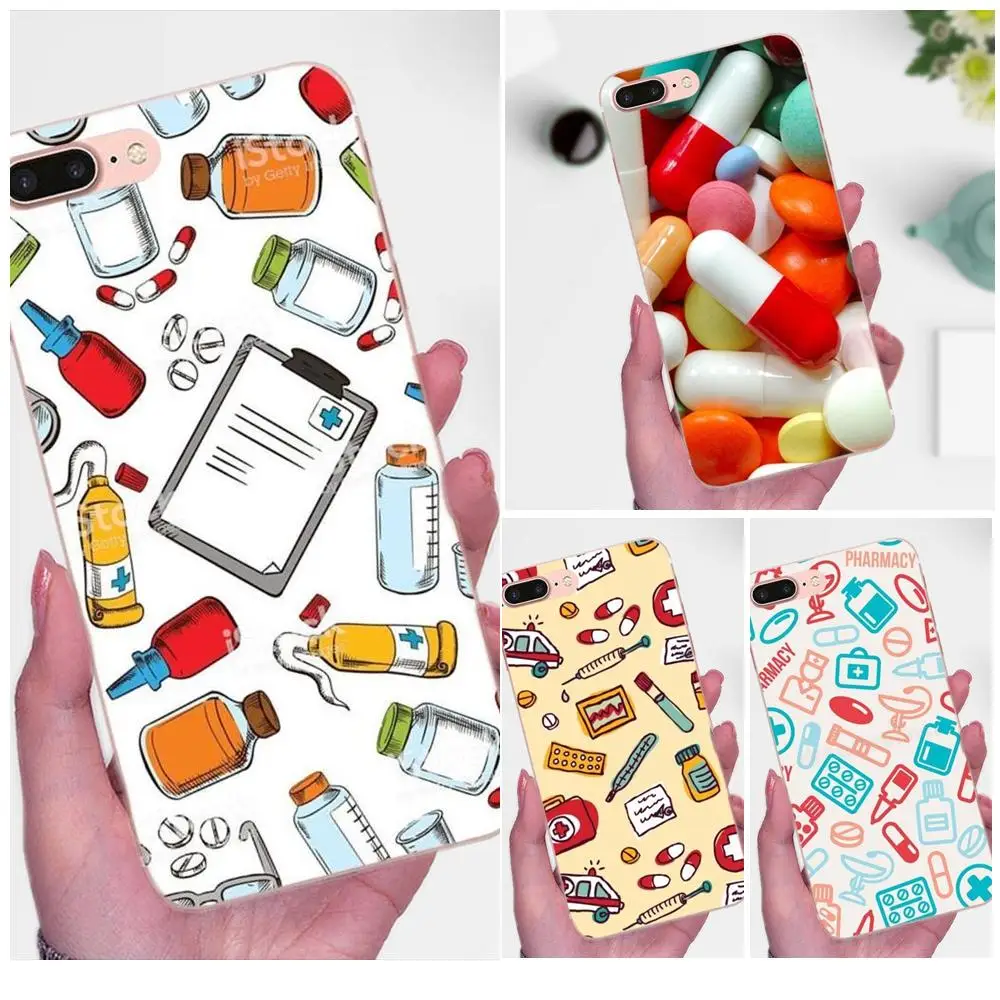 

Beautiful Phone Accessories Case Medical Pills For Huawei P8 P9 P10 P20 P30 Mate 7 8 9 10 20 Lite Plus Pro 2017