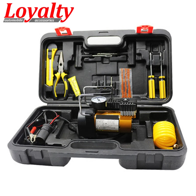 Лояльности 12V 100Psi Портативный воздушный компрессор Набор для надувной лодки
