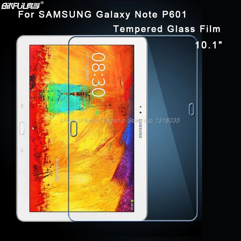 BINFUL Премиум закаленное стекло для Samsung Galaxy Note 10.1 P600 / P601 Tablet 9H Hard Anti fingerprint Screen Protector