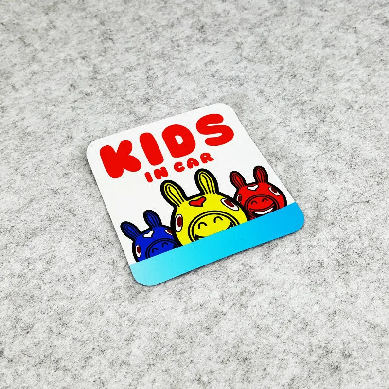 

GalonDeco KIDS IN CAR Car Reflective Sticker New Driver Warning Mark Car Sticker Decals Cartoon Rabbit Car Rear Windshield Decal
