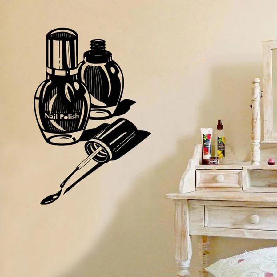 Wall Decal Nail Salon Art Beauty Interior Decor Vinyl Stickers Stylist Manicure Woman Gift Removable Mural S217 | Дом и сад