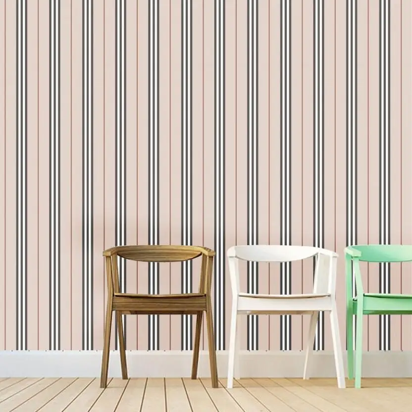 diy Horizontal Stripes Wallpaper Modern Fashion Living Room Bedroom Wall Paper PVC Dorm Room