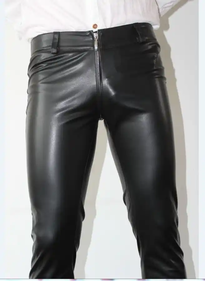 mens tight leather pants