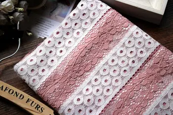 

GLace 1.5M/Lot High quality method single color eyelash lace fabric DIY handmade clothing dress home decoration accessoriesTX637