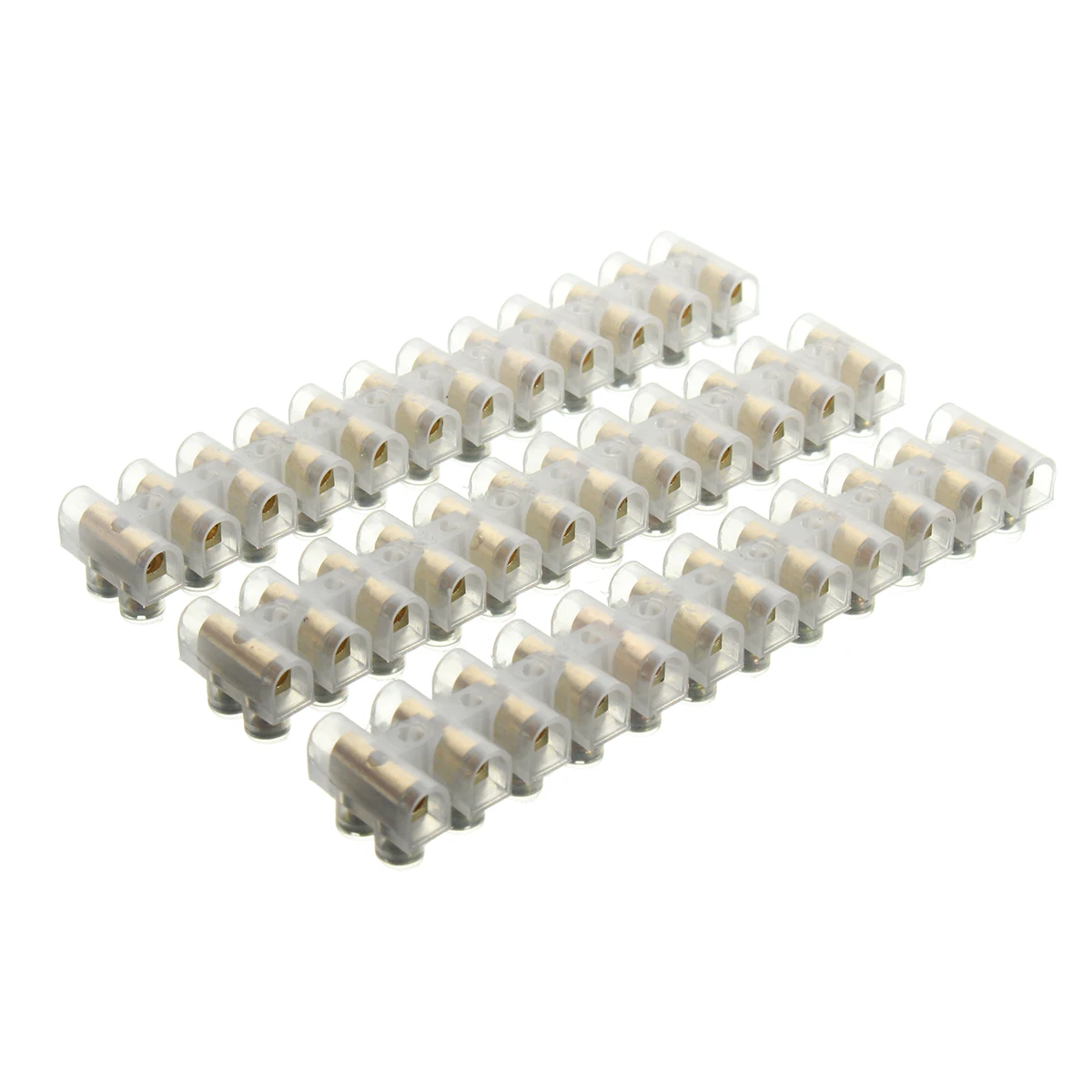 3 Pcs 3A Dual 12 Position Screw Terminal Strip Covered Barrier Block