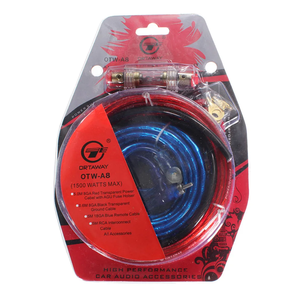 1x Universal Car Auto Complete Amplifier Wiring Kit Gauge for Speakers
