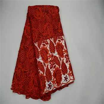 

Bridal tulle lace African french net sewing fabric with lots of Beads stones high quality wise choice HJ76-1