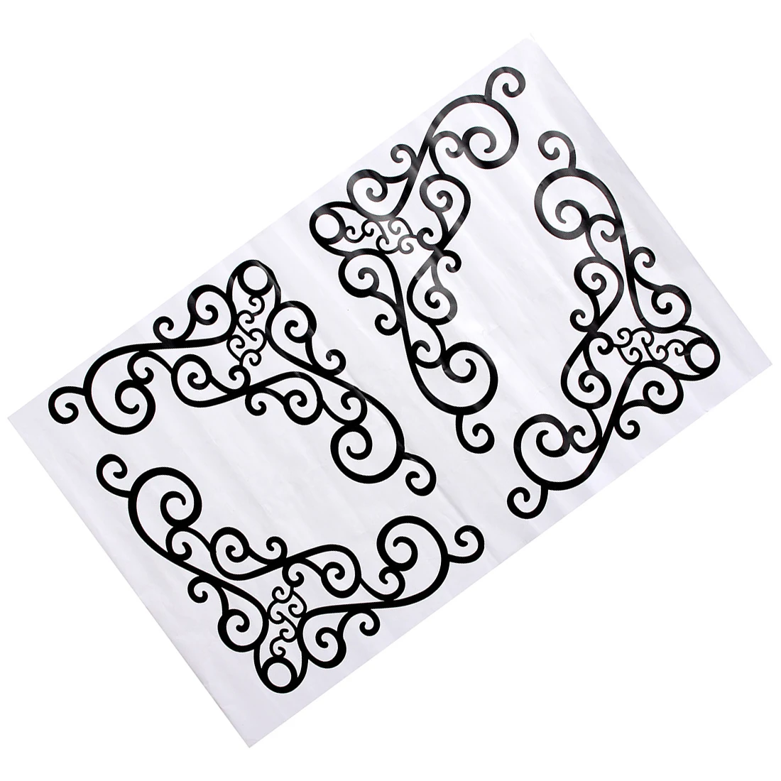 4 pcs القابل للإزالة معرضا الزجاج نافذة مرآة جدار الزاوية ملصقا حمام غرفة الفن الأسود 4 pcs القابل للإزالة معرضا الزجاج نافذة مرآة جدار الزاوية ملصقا حمام غرفة الفن الأسود