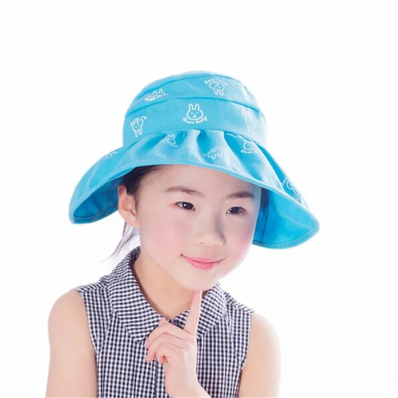 Xuyijun 2018 الصيف بنات أحد القبعات الأطفال شاطئ قبعات sunhats الاطفال قبعات القبعات birm واسعة anti flodable outdoor
