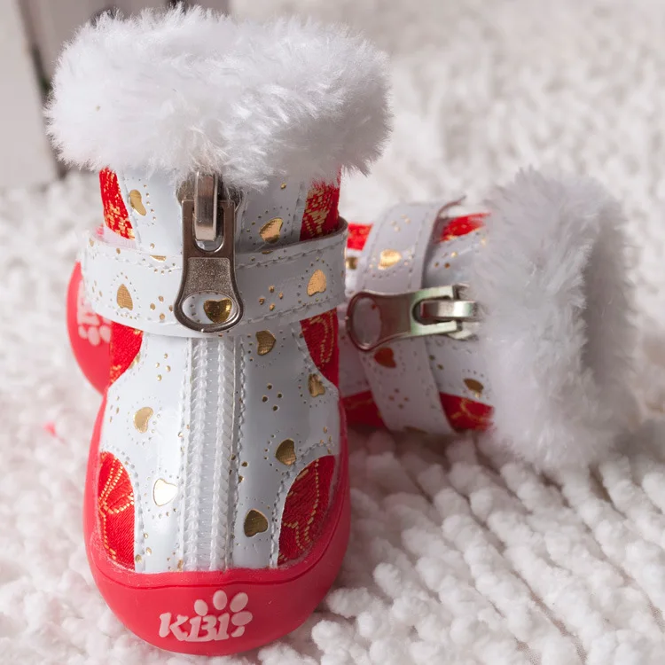 

dogs and cats autumn and winter snow boots Small Dog shoes Waterproof shoes pet for 4pcs / lot
