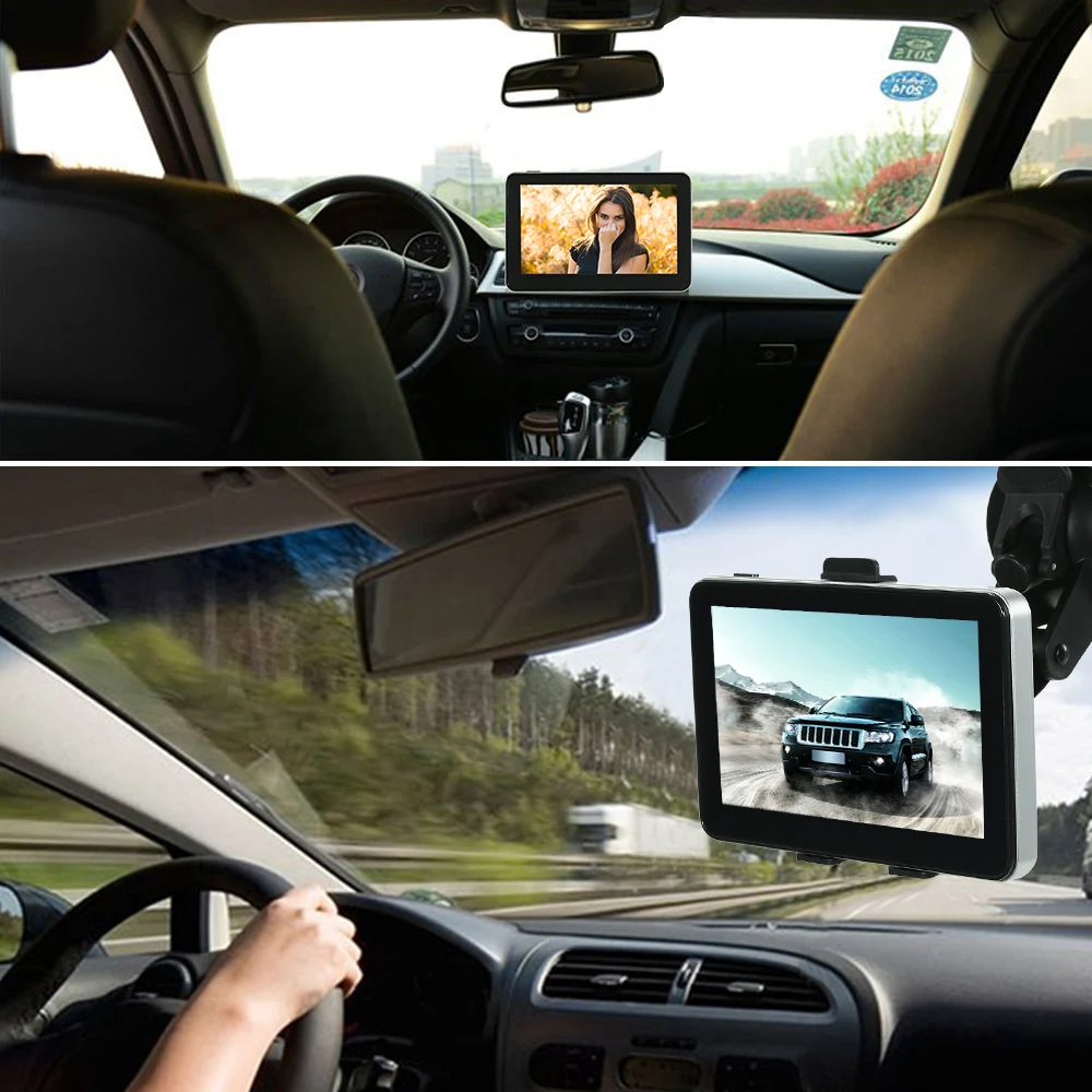 

Car GPS Navigation 7-inch Portable GPS Navigator Touchscreen Voice Announcement DDR128M 4GB Built-in Europe Maps