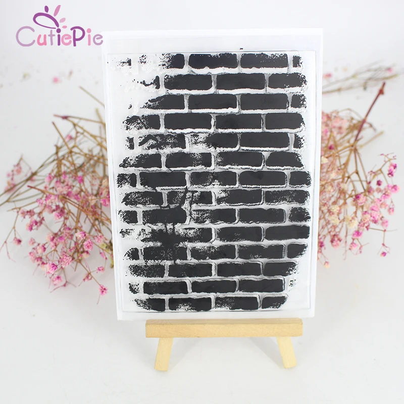 

CUTIEPIE Brick Wall Transparent Clear Stamps for Scrapbooking DIY Silicone Seals Photo Album Embossing Folder Paper Maker Crafts