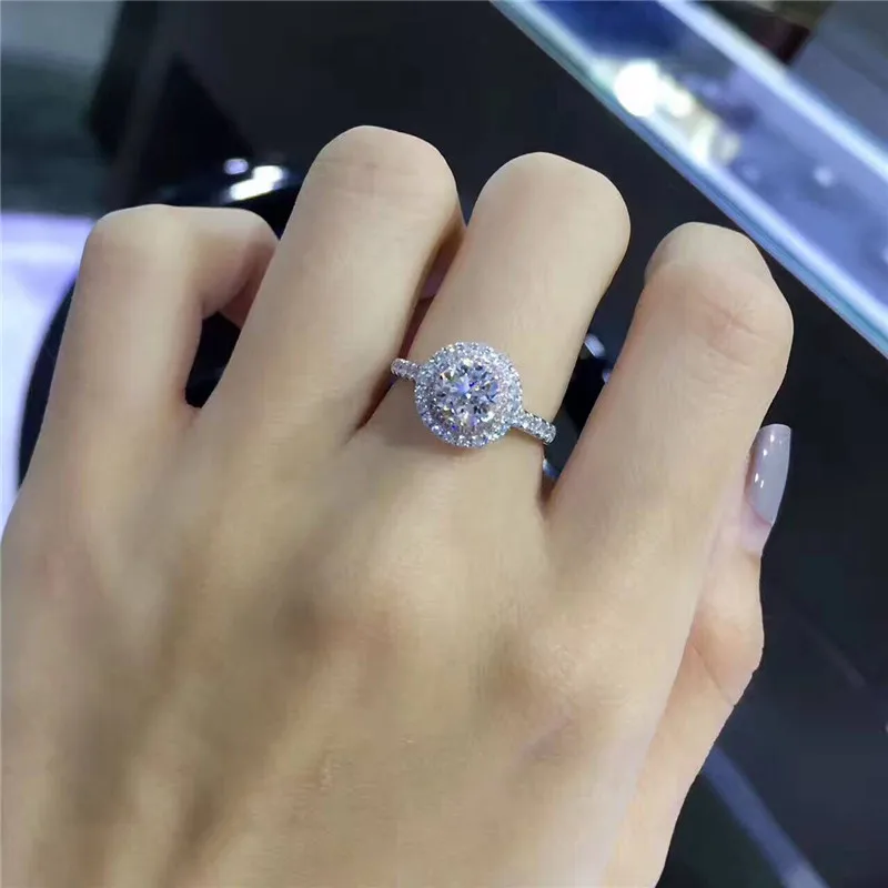 CC Wedding Rings For Women Sterling Ring Charms Princess Bijoux Pink Stone Bridal Engagement Jewelry CC593