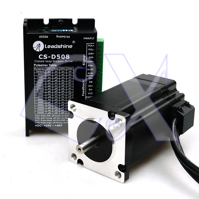 

Original Leadshine 2-phase Stepper Servo Driver Kit CS-D508 20-50VDC driver + CS-M22331-L 3.1Nm motor with 1000-Line Encoder