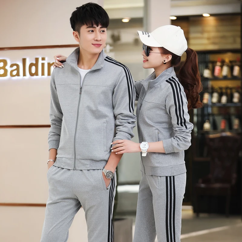

Exercise Set Men Women New Spring Autumn Student Sportswear Slim Casual Sweatshirt Suit Couple 2 pieces Tracksuits Hoodies ZT138