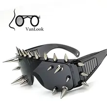 Стимпанк очки дело с ним одна деталь заклепки солнцезащитные очки для женщин Леди Мода Oculos Masculino очки Защита от солнца ручной работы