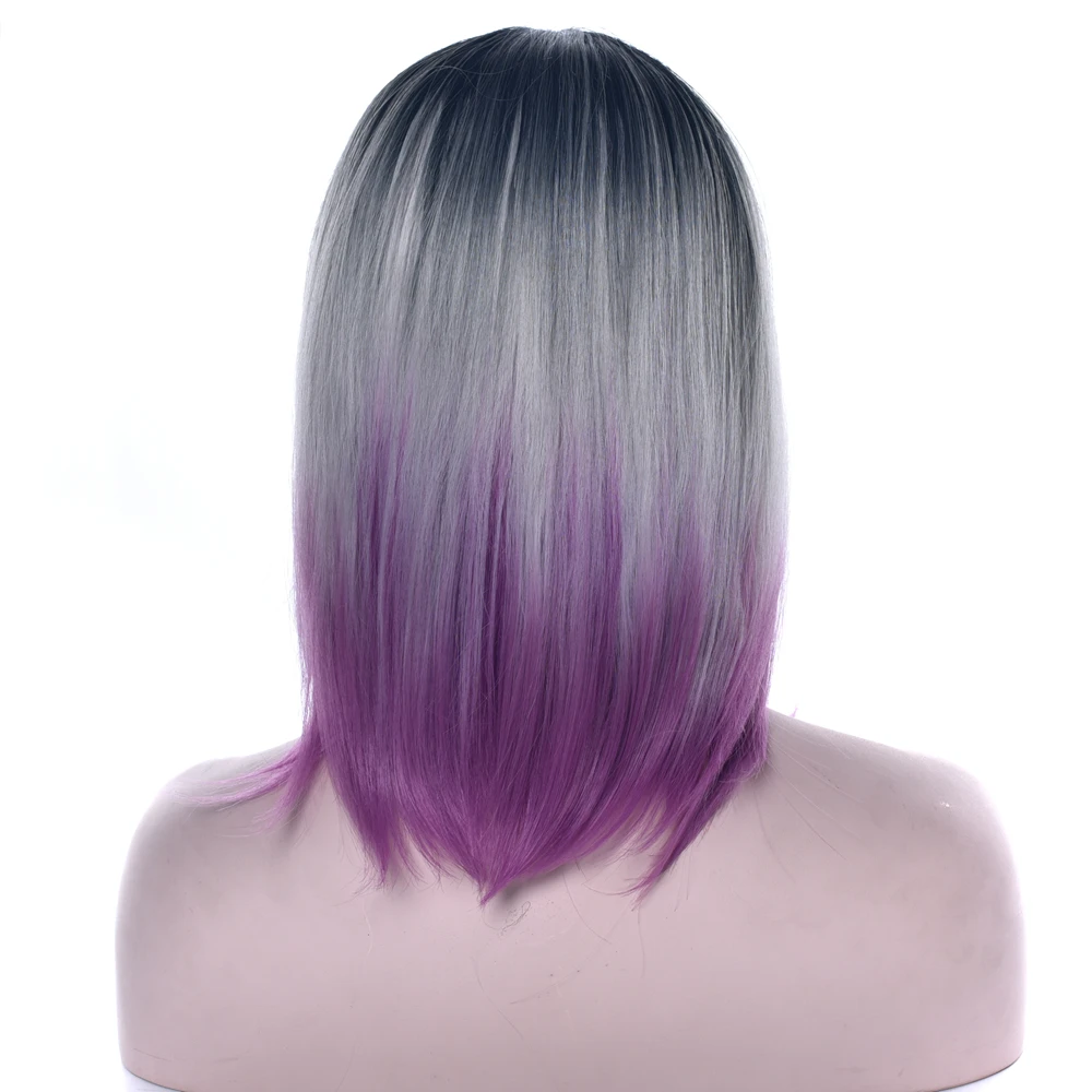 Soowee черный серый фиолетовый Омбре волосы синтетические волосы длинный парик для косплея вечерние аксессуары для волос Волнистые парики для женщин
