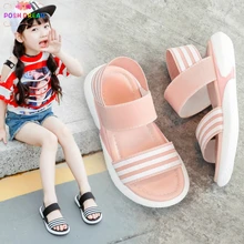 POSH DREAM Children’s Shoes 2018 Summer New Kids Shoes Lovely Flower Shoes Fashion Girl Sandals Magic Baby Shoes for Kids 21-36