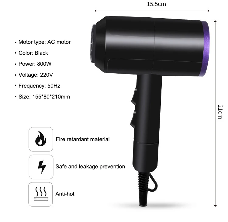 Hot/Cold Wind Blow Hair Dryer Electric Hairdryer Fan Hotel Bathroom Air Blower Professional Hairdressing Salons Styling Tools EU