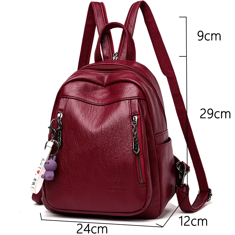  Multifunctional women's backpack Combination shoulder strap School girl backpack Ladies travel leat - 33015995786