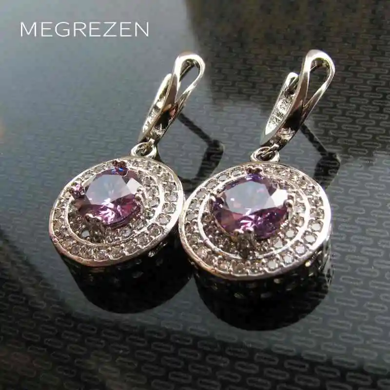 

Wedding Red Earrings Crystal Drop Earings Korean Fashion Ethnic Silver Earrings With Stones Brincos Para As Mulheres YE002-5