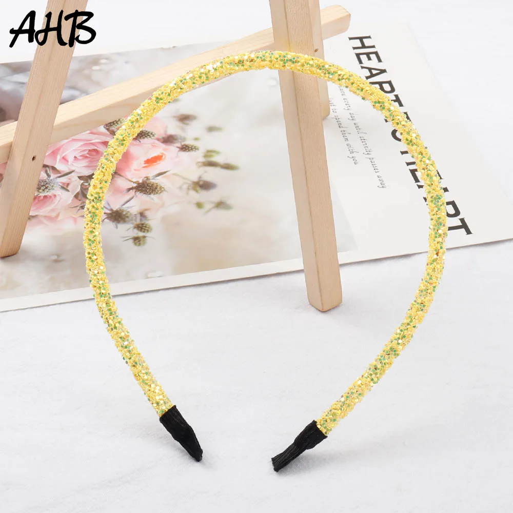 

AHB 1Pc Fashion Glitter Hair Band for Girls Sequin Headbands Summer Candy Color Anti-slip Hairband Hair Hoop Hair Accessories