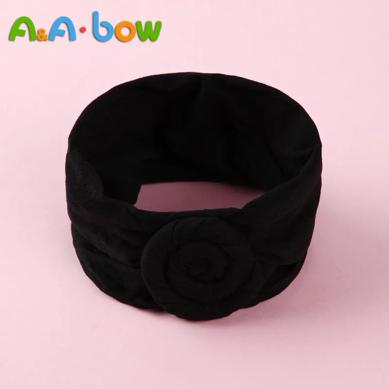 new born baby accessories	 1pcs Wide Nylon Bow Headband with Rose Flower, Soft Elestic Wide Head wraps, Cute Nylon Turban Headband Girls Hair Accessories cool baby accessories Baby Accessories