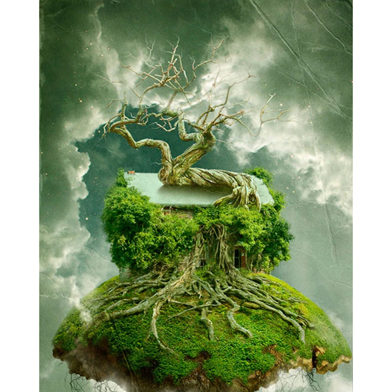 Full SquareRound Drill 5D DIY Diamond Painting Old tree packing 3D  Embroidery Cross Stitch Mosaic Home Decor
