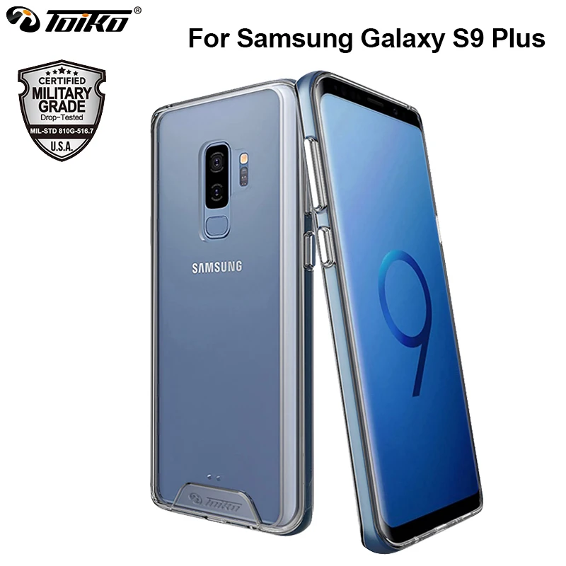 TOIKO Chiron Прозрачный чехол для Samsung Galaxy S9 Plus Жесткий ПК Мягкий Гибридный Бампер ТПУ