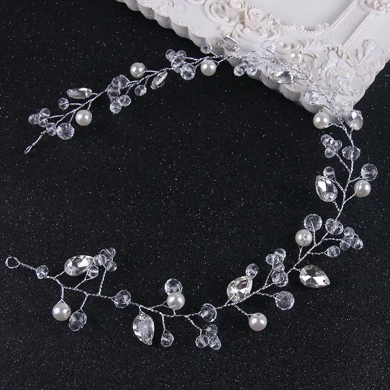 Handmade Contas de Cristal Cabelo de Noiva Flor de Strass Cabelo Jóias Prom Mantilha Headpieces Casamento Mulheres Meninas Acessórios Para o Cabelo (19)