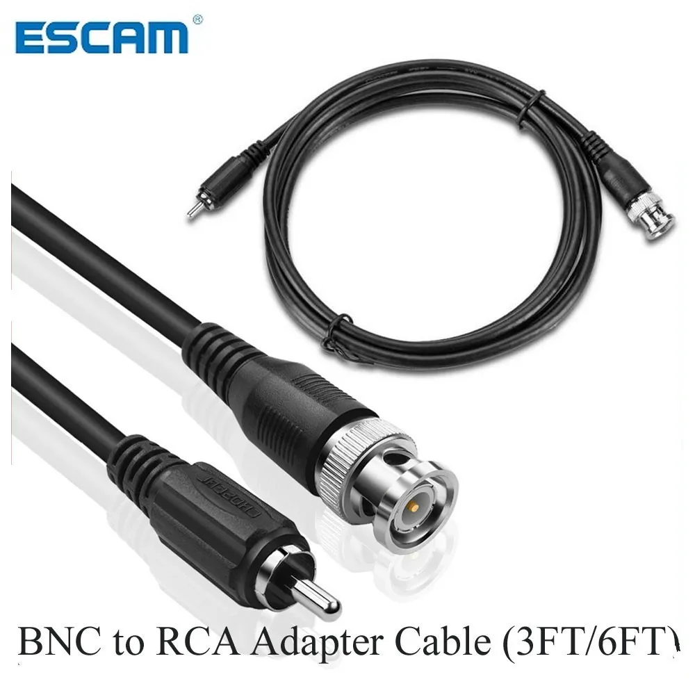 Кабель адаптер BNC RCA (3 фута/6 футов) штекер на RG59U коаксиальный разъем для систем