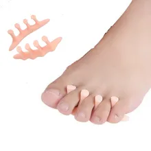 2 шт./лот, силиконовый разделитель для пальцев ног, выпрямитель для снятия боли, корректор вальгусной деформации, инструмент для ухода за ногами, выравнивание большого пальца