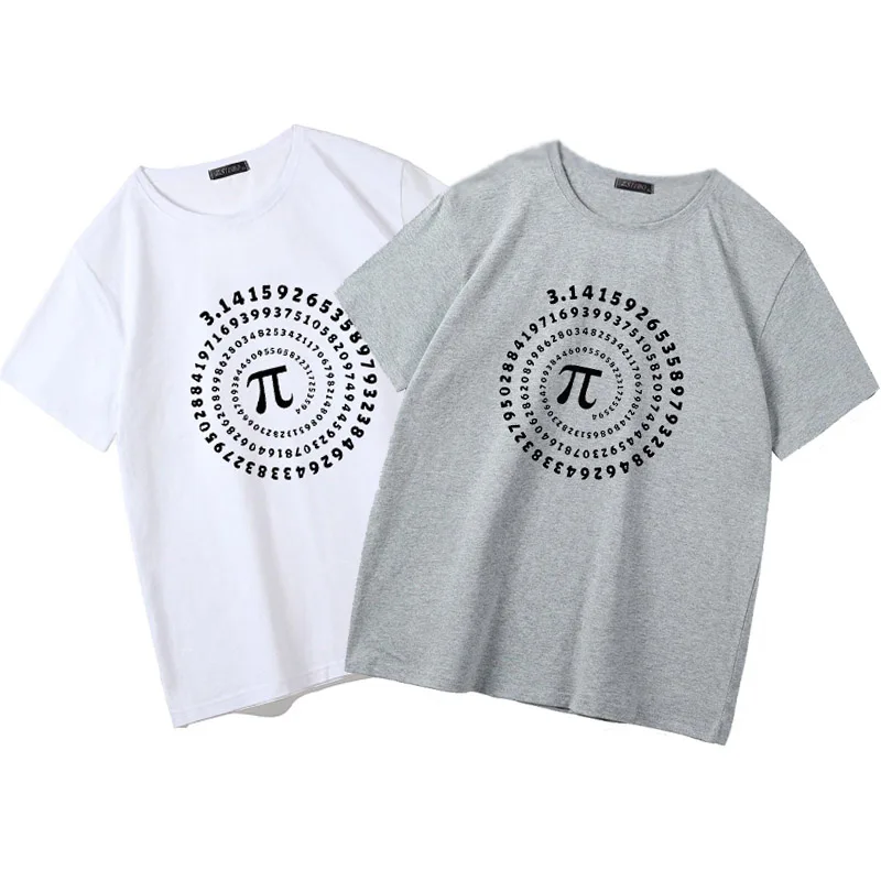 

Math Funny Pi Formula Print T Shirt Men Summer Style Short Sleeve Tee Tops Mathematical Text Harajuku Male T Shirt S5MC54