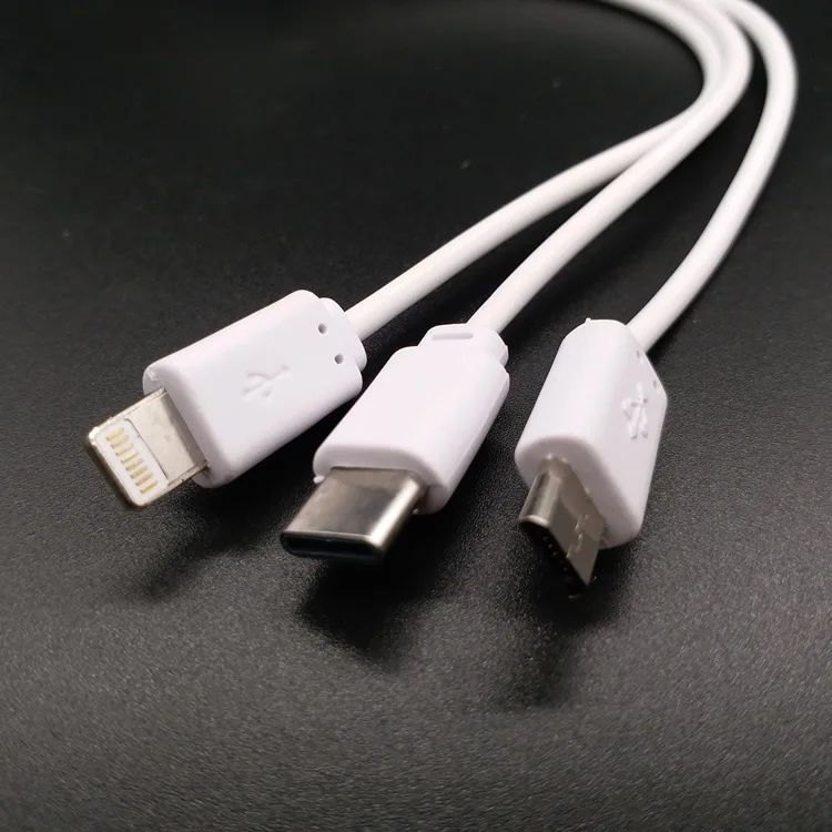 3 في 1 المصغّر usb متعددة شاحن شحن كابل بيانات ل فون X XR سامسونج A3 A5 A7 A8 A8 + A9 2018 Usb C Usbc نوع-C وصلة كابل