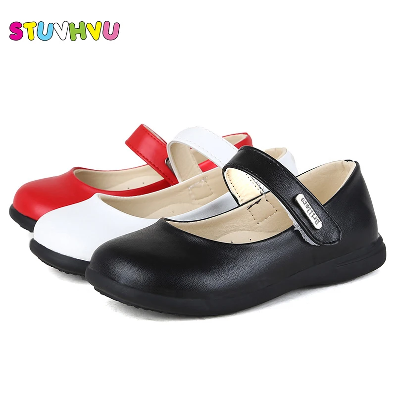 Girls leather princess shoes 2017 spring autumn children's shoes school...