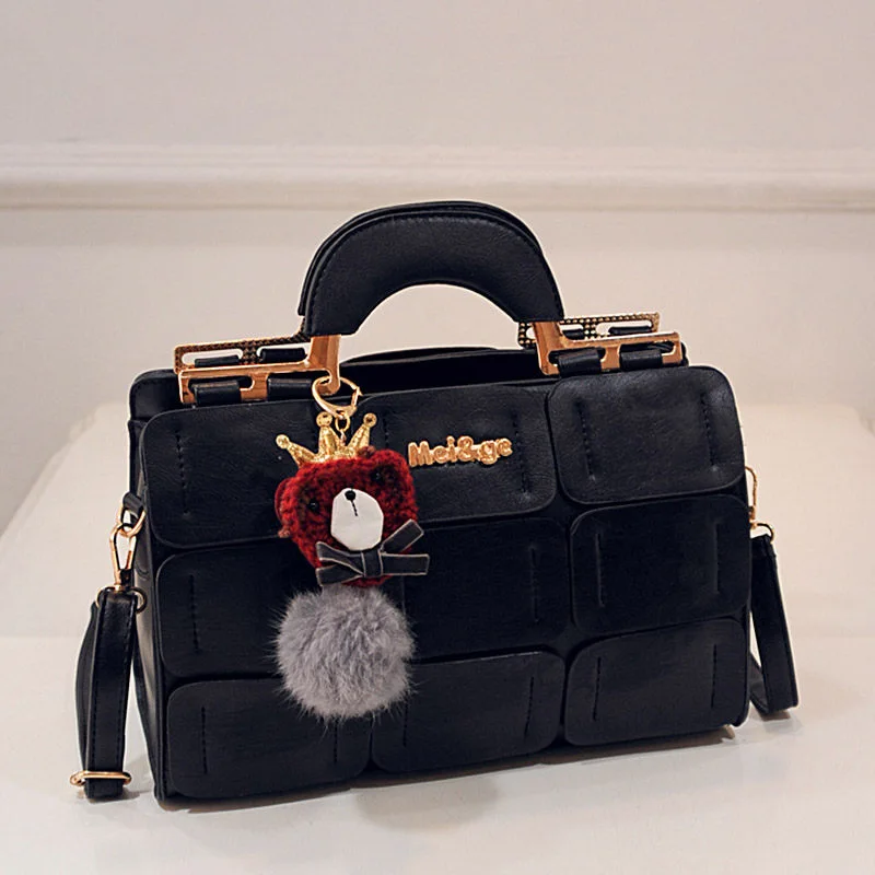 Lattice Patchwork Ladies Designer Crossbody Bag PU Leather Large font b Handbag b font Japan Korean