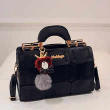 Lattice Patchwork Ladies Designer Crossbody Bag PU Leather Large font b Handbag b font Japan Korean
