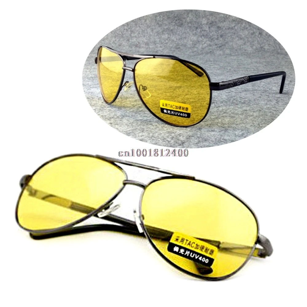 New Yellow Lens Polarized Sunglasses Night Vision Driving Eyewear