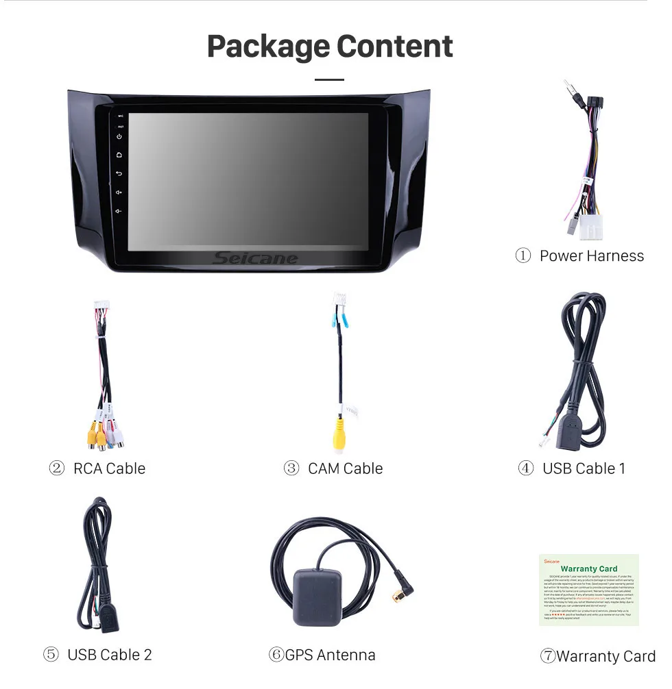 Top Seicane Android 8.1/7.1 10.1" 2Din GPS Car Radio Head Unit For 2012-2016 NISSAN SYLPHY Multimedia Player Support 3G Wifi OBDII 16