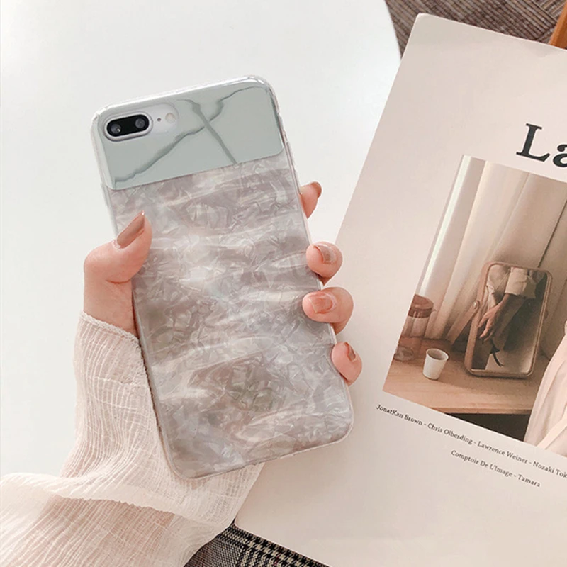 

BONVAN For iPhone X XR XS Max Case soft simple mirror shell Protection Back Funda For iPhone 6 6s 7 8 Plus Phone Cover Coque
