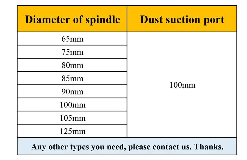 dust cover size