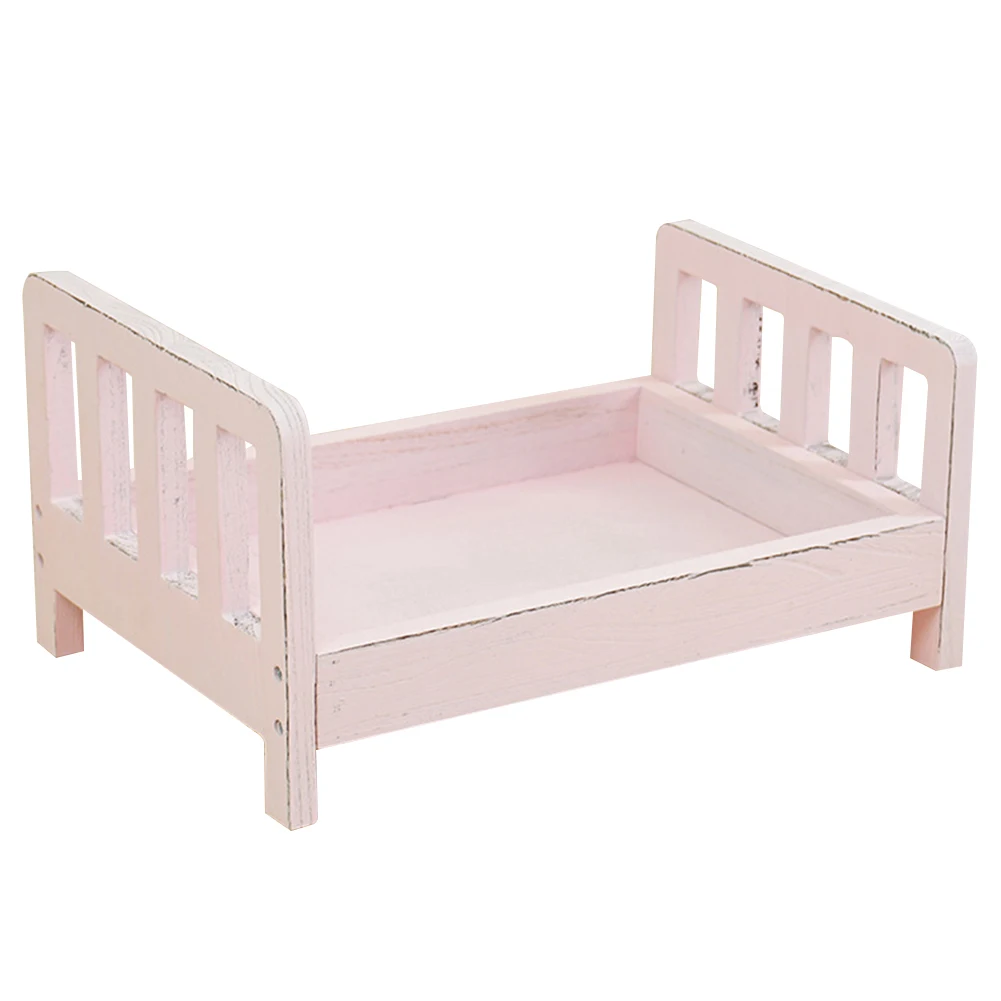 Newborn Baby Crib Sofa Accessories Basket Photo Detachable Studio Props Photography Background Infant Travel Wood Bed Cot Gift