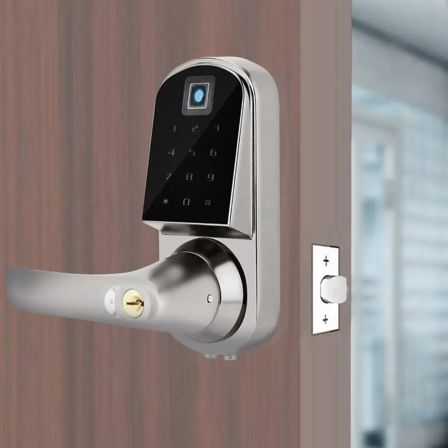 

fingerprint door lock Fingerprint Touchscreen Password Key Card Smart Door Lock Anti-Theft Entry Gate Lock fechadura digital