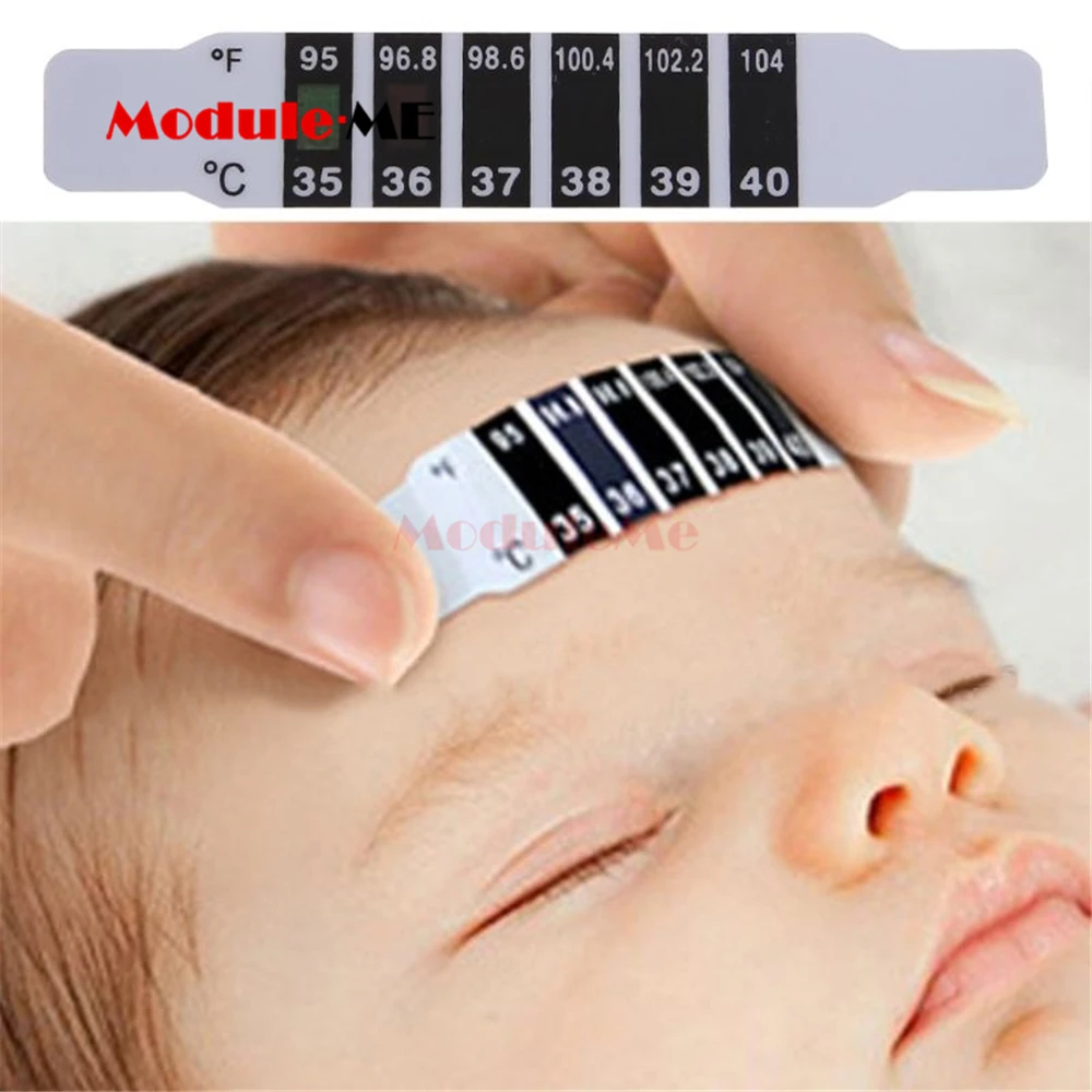 

Infant Baby Fever Forehead Strip Head Temperature Test Thermometer Sticker